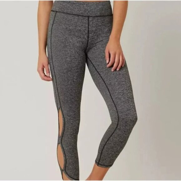 Free People Movement Leggings Size XS Infinity High Rise Women’s Cut Out Gray - Picture 1 of 14